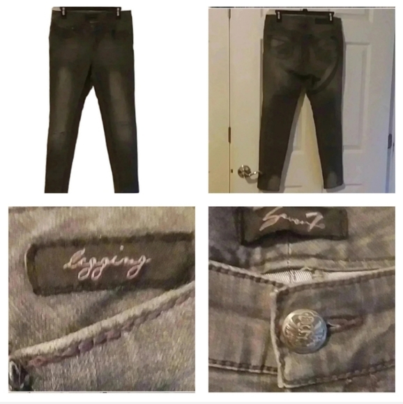 🍭🌹 BLACK legging jeans - Picture 1 of 7